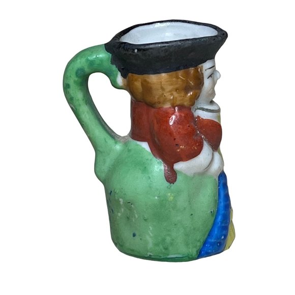 Vintage Miniature Toby Jug Pitcher Creamer Colonial Woman Made in Occupied Japan - Picture 4 of 7